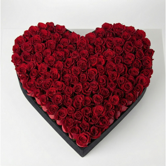 Eternal Love Red Rose Heart Box