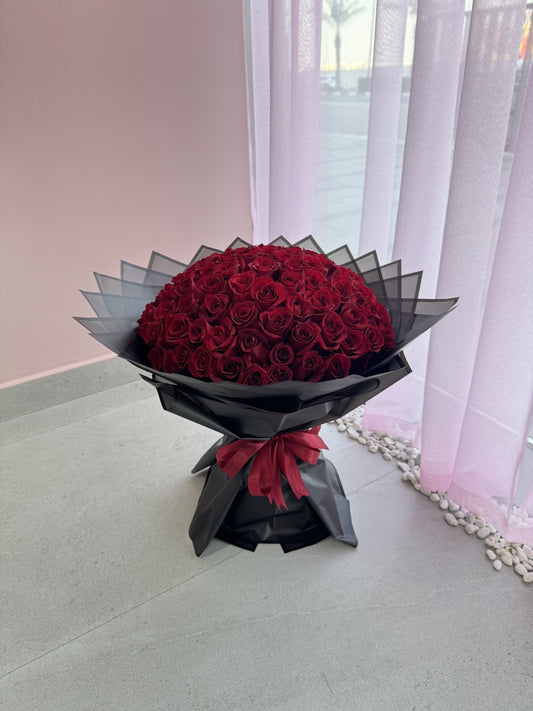 200 Red Roses Bouquet - karazflowers.ae