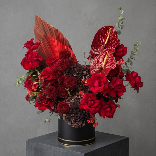 Crimson Red Flower Box