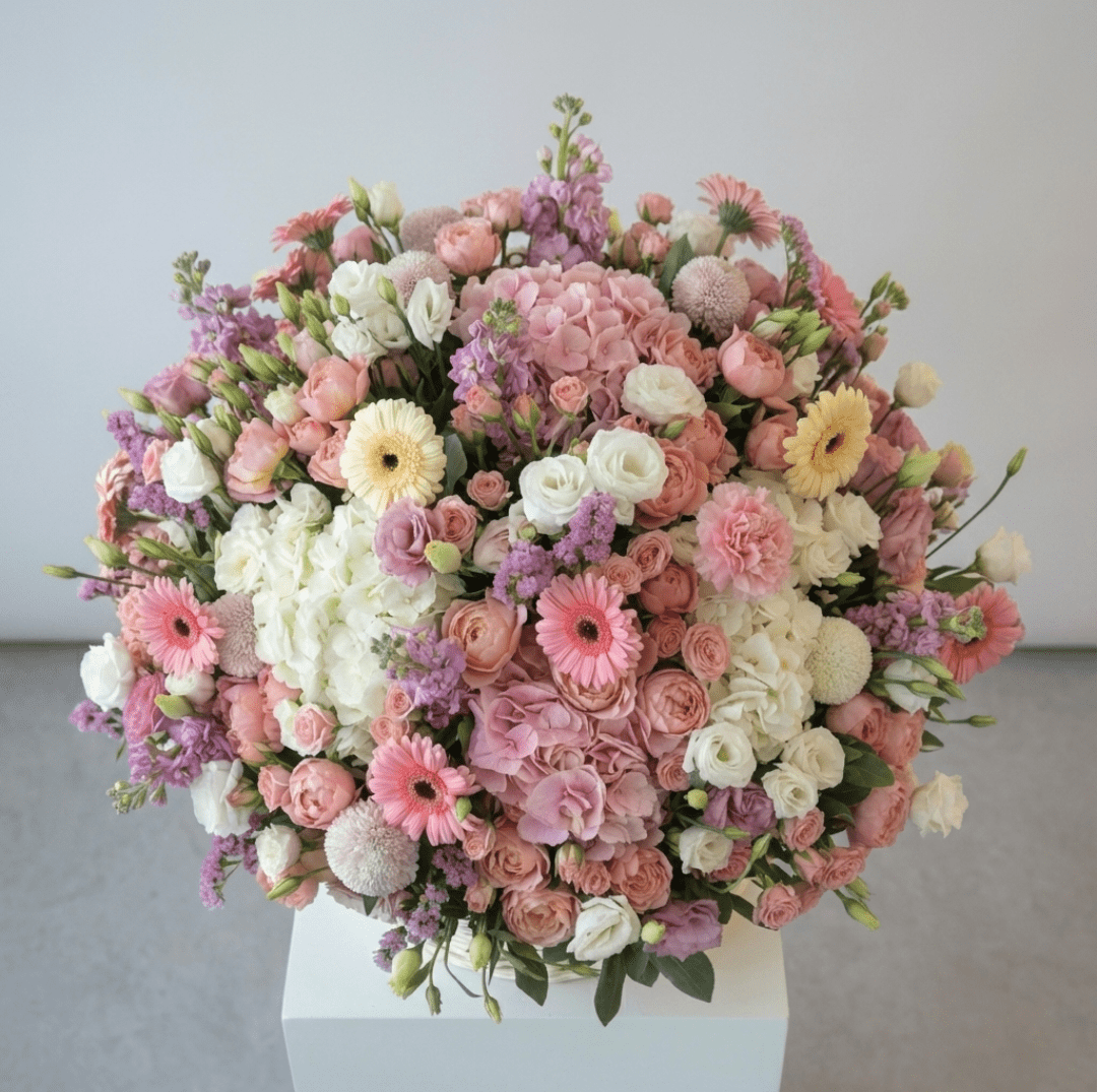 Grand Luxury Mixed Flower Basket - karazflowers.ae