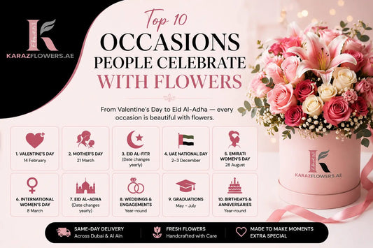 Top 10 Occasions to Send Flowers | Dubai & Al Ain - karazflowers.ae