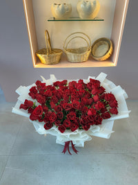 100 Roses Grand Bouquet - karazflowers.ae