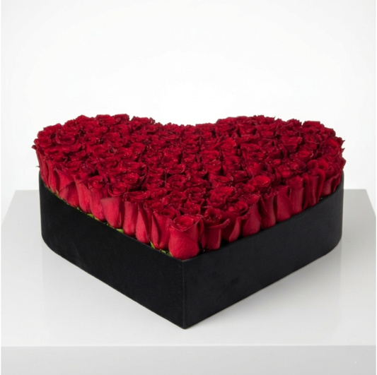 Eternal Love Red Rose Heart Box
