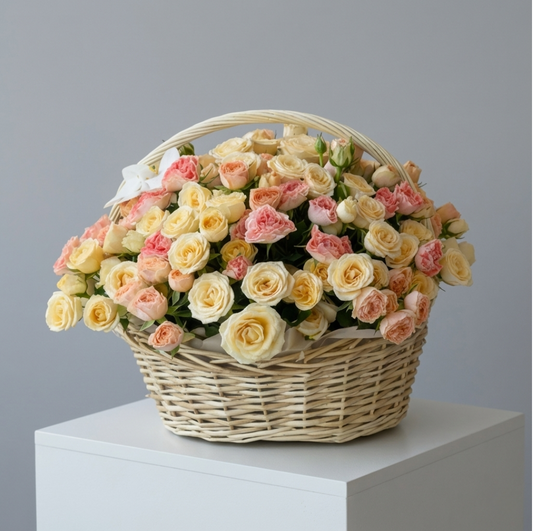 Radiant Mixed Spray Rose Basket