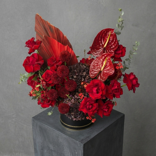 Crimson Red Flower Box