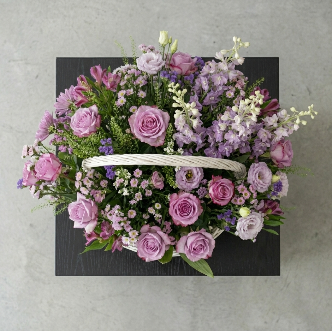 Majestic Purple & Pink Garden Basket