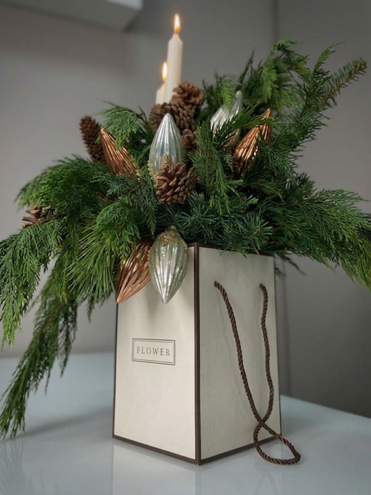 Classic Christmas Candle Centerpiece