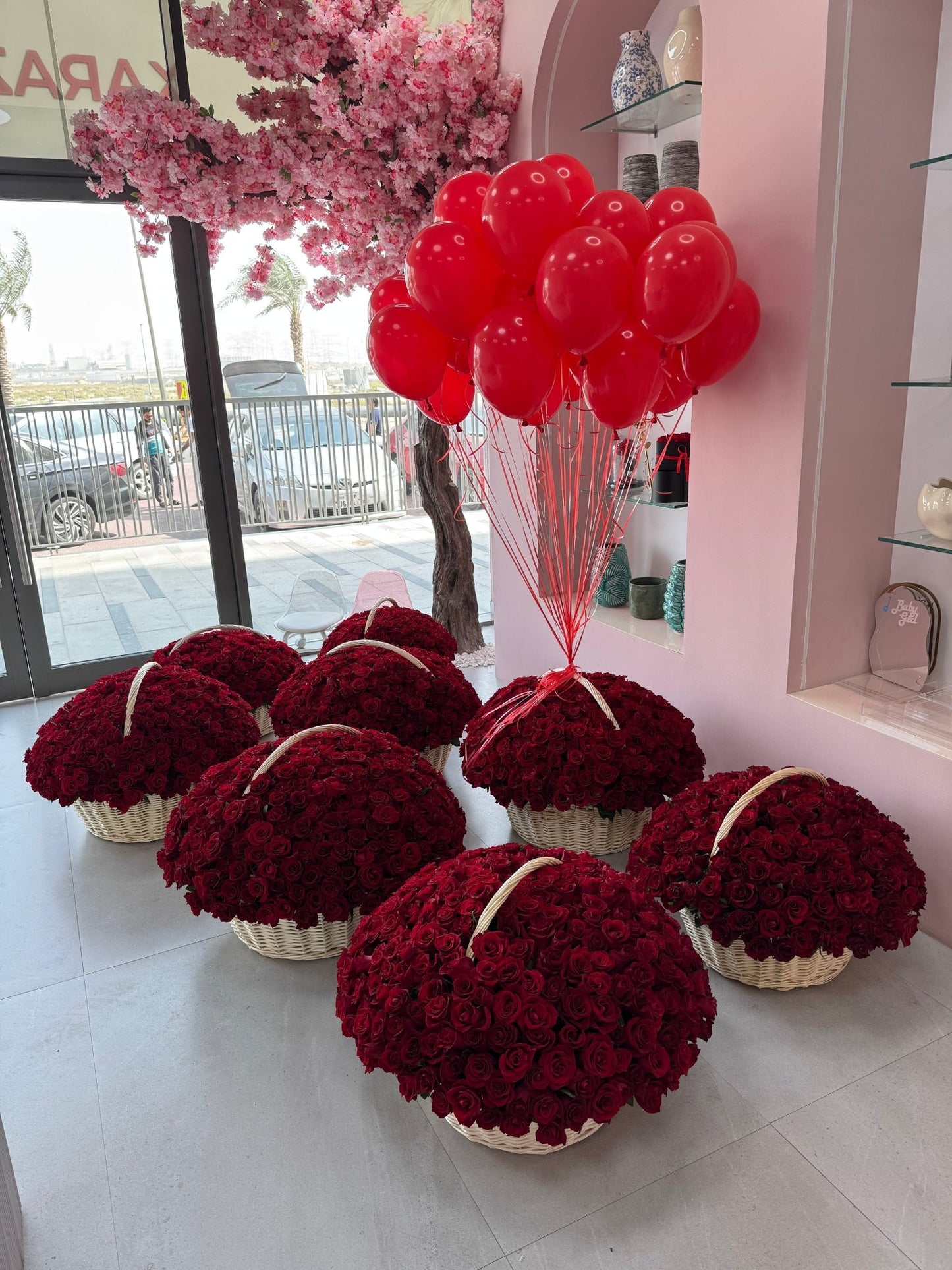 300 Roses Basket - karazflowers.ae