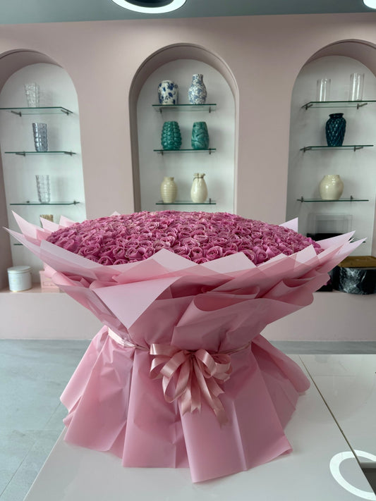500 Pink Roses Elegance - karazflowers.ae