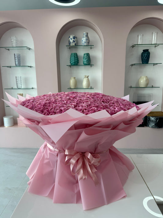 500 Pink Roses Elegance