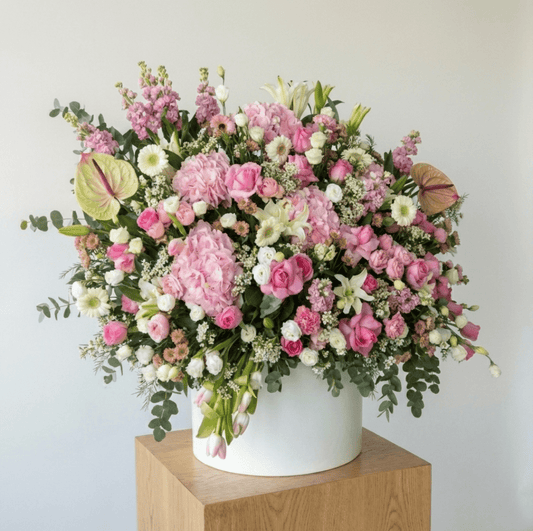 Grand Pastel Elegance Floral Arrangement - karazflowers.ae