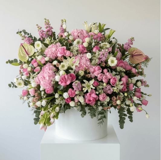 Grand Pastel Elegance Floral Arrangement - karazflowers.ae