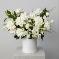 Pure Harmony White Roses & Lilies Box - karazflowers.ae