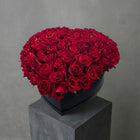 Signature 100-Rose Heart Box - karazflowers.ae
